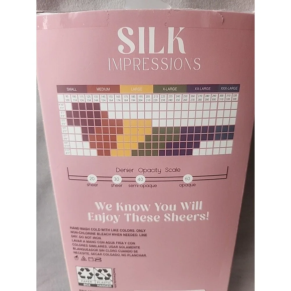 Silk Impressions Pantyhose 2 Pack M Coffee Bean 30 Denier Medium Support Sheer
